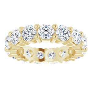 10K Yellow Gold 4 CTW Natural Diamond Eternity Band Size 5