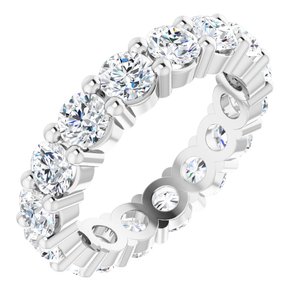 10K White Gold 4 1/3 CTW Natural Diamond Eternity Band Size 7.75