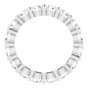 10K White Gold 4 1/3 CTW Natural Diamond Eternity Band Size 7.75