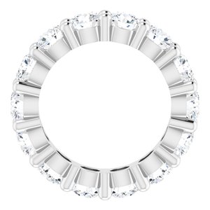 10K White Gold 3 3/4 CTW Natural Diamond Eternity Band Size 4.25