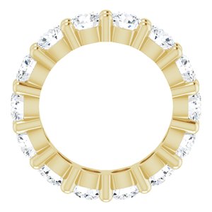 10K Yellow Gold 3 3/4 CTW Natural Diamond Eternity Band Size 4.25