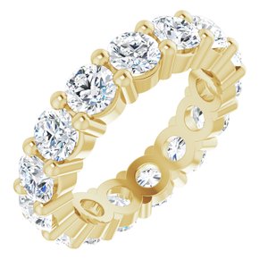 10K Yellow Gold 4 CTW Natural Diamond Eternity Band Size 5.75