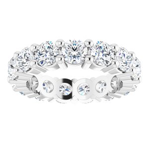 10K White Gold 4 CTW Natural Diamond Eternity Band Size 5.75