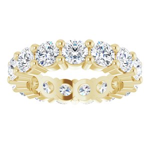 10K Yellow Gold 4 CTW Natural Diamond Eternity Band Size 5.75