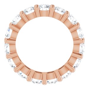 10K Rose Gold 4 CTW Natural Diamond Eternity Band Size 5.75