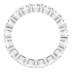 10K White Gold 4 1/2 CTW Natural Diamond Eternity Band Size 9