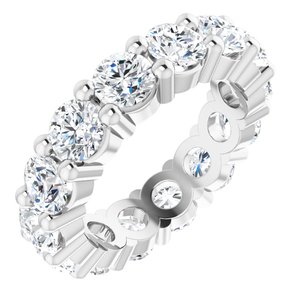 10K White Gold 3 3/4 CTW Natural Diamond Eternity Band Size 4.5