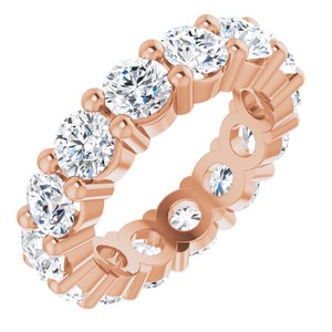 10K Rose Gold 3 3/4 CTW Natural Diamond Eternity Band Size 4.5