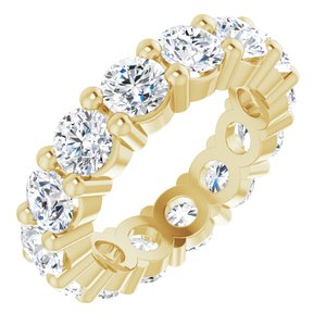 14K Yellow Gold 3 3/4 CTW Lab-Grown Diamond Eternity Band Size 4.5