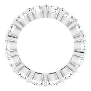 10K White Gold 3 3/4 CTW Natural Diamond Eternity Band Size 4.5