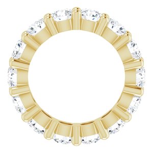 14K Yellow Gold 3 3/4 CTW Lab-Grown Diamond Eternity Band Size 4.5