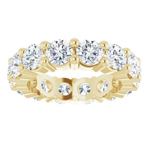 10K Yellow Gold 3 3/4 CTW Natural Diamond Eternity Band Size 4.5