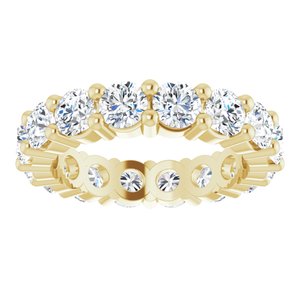 14K Yellow Gold 4 1/3 CTW Lab-Grown Diamond Eternity Band Size 7.5