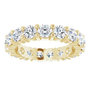 10K Yellow Gold 4 1/2 CTW Natural Diamond Eternity Band Size 8.5