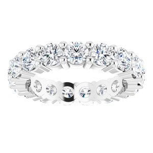 10K White Gold 4 1/2 CTW Natural Diamond Eternity Band Size 8.5