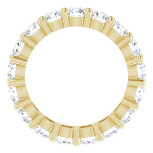 10K Yellow Gold 4 1/2 CTW Natural Diamond Eternity Band Size 8.5