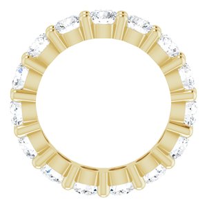 10K Yellow Gold 4 CTW Natural Diamond Eternity Band Size 6
