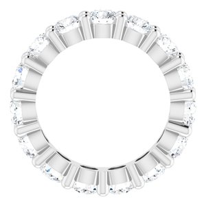 10K White Gold 4 CTW Natural Diamond Eternity Band Size 6