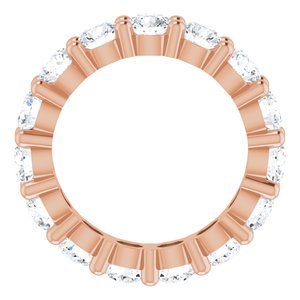 14K Rose Gold 4 CTW Lab-Grown Diamond Eternity Band Size 6
