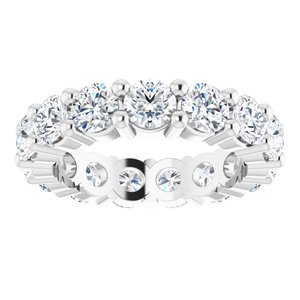 10K White Gold 4 CTW Lab-Grown Diamond Eternity Band Size 6