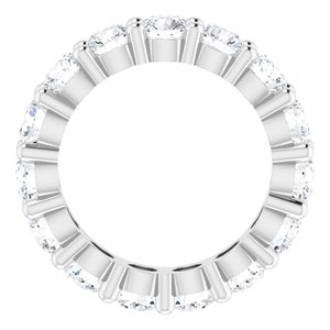 10K White Gold 4 CTW Natural Diamond Eternity Band Size 5.5