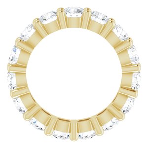 14K Yellow Gold 4 CTW Lab-Grown Diamond Eternity Band Size 5.5