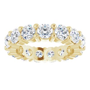 10K Yellow Gold 4 CTW Natural Diamond Eternity Band Size 5.5