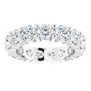 10K White Gold 4 CTW Lab-Grown Diamond Eternity Band Size 5.5