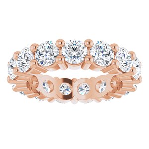 14K Rose Gold 4 CTW Lab-Grown Diamond Eternity Band Size 5.5