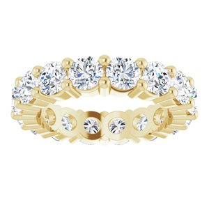10K Yellow Gold 4 1/3 CTW Natural Diamond Eternity Band Size 6.75