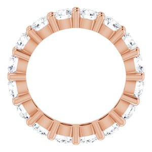 10K Rose Gold 4 1/3 CTW Lab-Grown Diamond Eternity Band Size 6.75