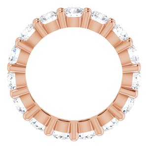 10K Rose Gold 4 CTW Natural Diamond Eternity Band Size 6.25