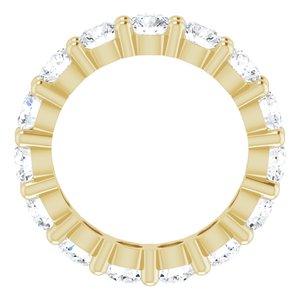 10K Yellow Gold 4 CTW Natural Diamond Eternity Band Size 6.25