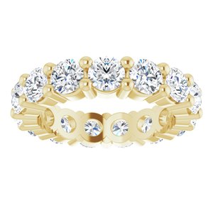 10K Yellow Gold 4 CTW Natural Diamond Eternity Band Size 6.25