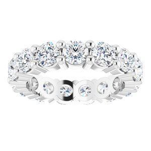 10K White Gold 4 CTW Natural Diamond Eternity Band Size 6.5