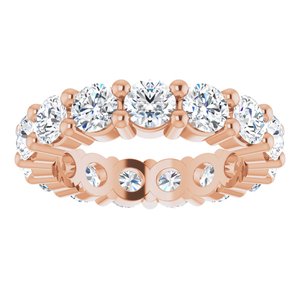 10K Rose Gold 4 CTW Natural Diamond Eternity Band Size 6.5