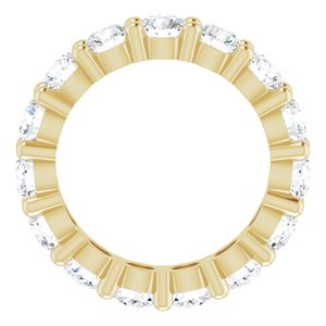 10K Yellow Gold 4 CTW Natural Diamond Eternity Band Size 6.5