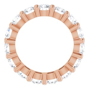 10K Rose Gold 4 CTW Natural Diamond Eternity Band Size 6.5