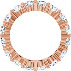 14K Rose Gold 4 1/3 CTW Lab-Grown Diamond Eternity Band Size 7
