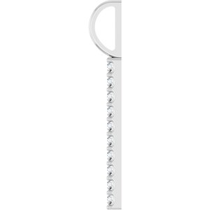 14K White Gold 1/6 CTW Lab-Grown Diamond Bar Charm/Pendant