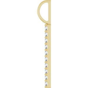 14K Yellow Gold 1/6 CTW Lab-Grown Diamond Bar Charm/Pendant