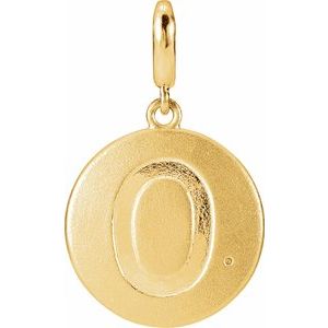 14K Yellow Gold Accented Numeral 0 Charm/Pendant Mounting