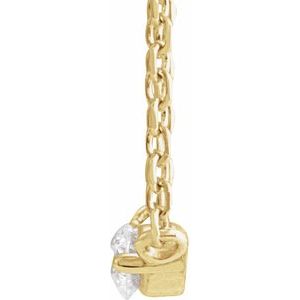14K Yellow Gold 1/10 CTW Natural Diamond Graduated 16" Necklace
