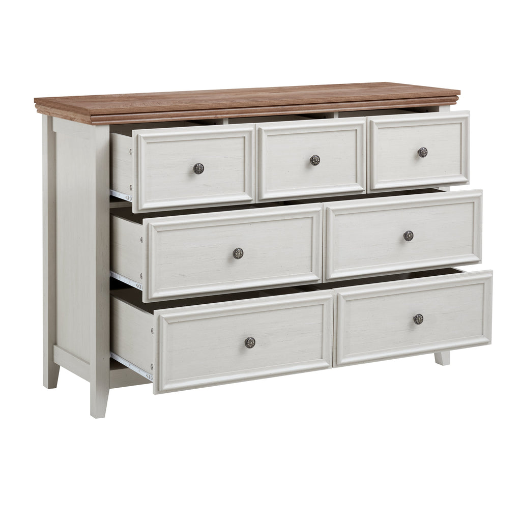 Modern 7 Drawers Dresser 7 Drawers Cabinet,Chest of Drawers Closet Organizers and Storage Clothes Storage Drawers Cabinet for Living Room, Farmhouse Dresser Organizer BEIGE