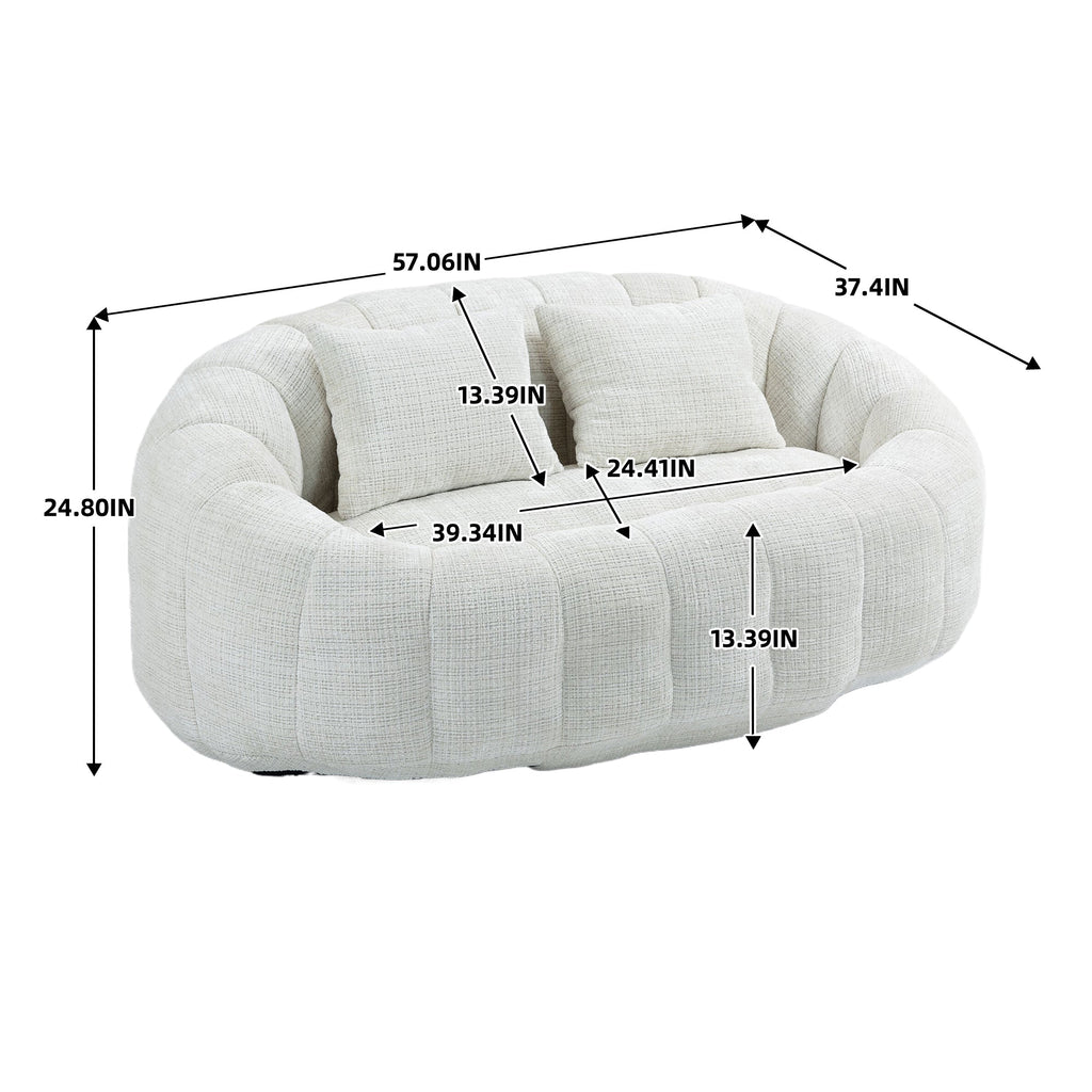 Bean Bag sofa Lazy Sofa Durable Comfort Lounger High Back Bean Bag Chair Couch for Adults and Kids, Indoor & Outdoor, Accent Floor Soft Lounge Chair  (Beige chenille)
