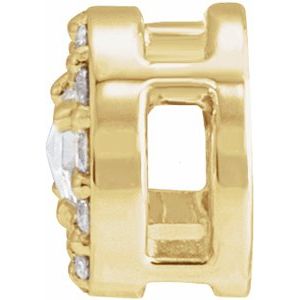 14K Yellow Gold 1/8 CTW Rose-Cut Natural Diamond Halo-Style Pendant