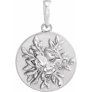 Platinum Floral Pendant