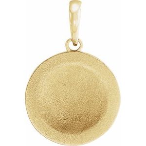 14K Yellow Floral Pendant