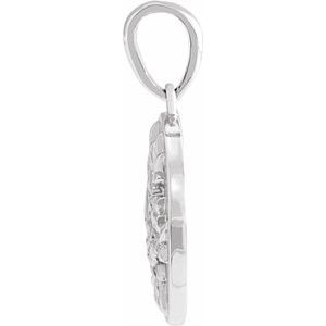 Platinum Floral Pendant
