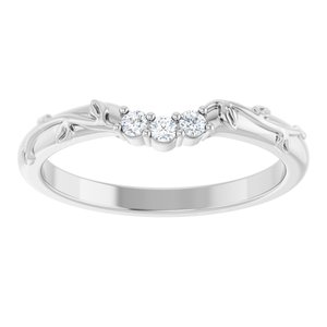 Platinum .08 CTW Natural Diamond Matching Band